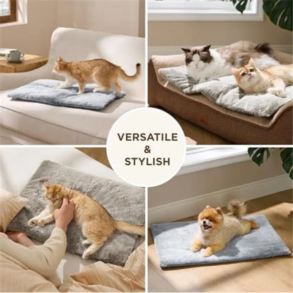 Self Warming Cat Bed Dog Heating Mat Small Medium Pets Thermal Pad Indoor Plush